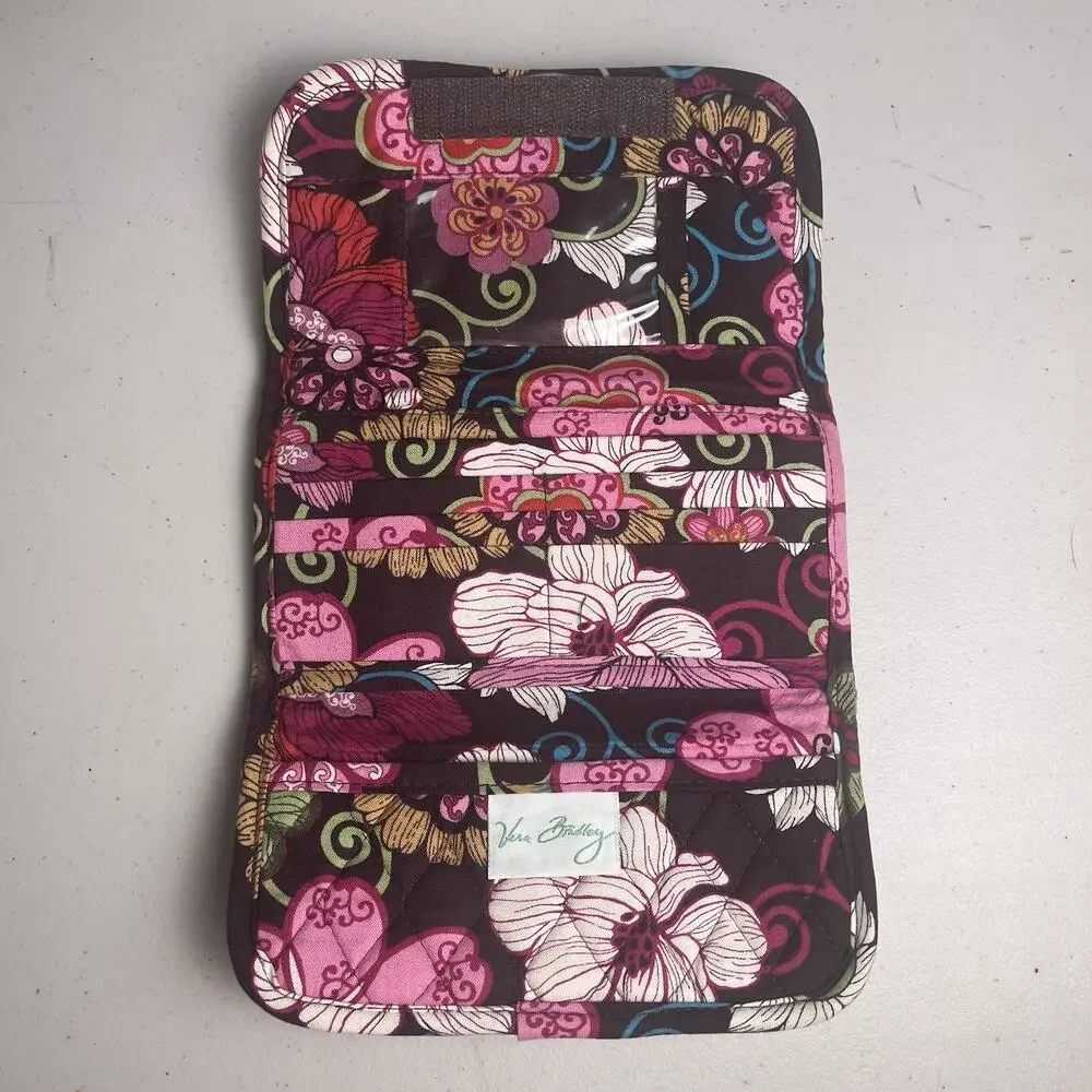 Vera Bradley Purse & Wallet Lot Jazzy Bloom Very Berry Mod Floral 100% Cotton - Picture 9 of 16